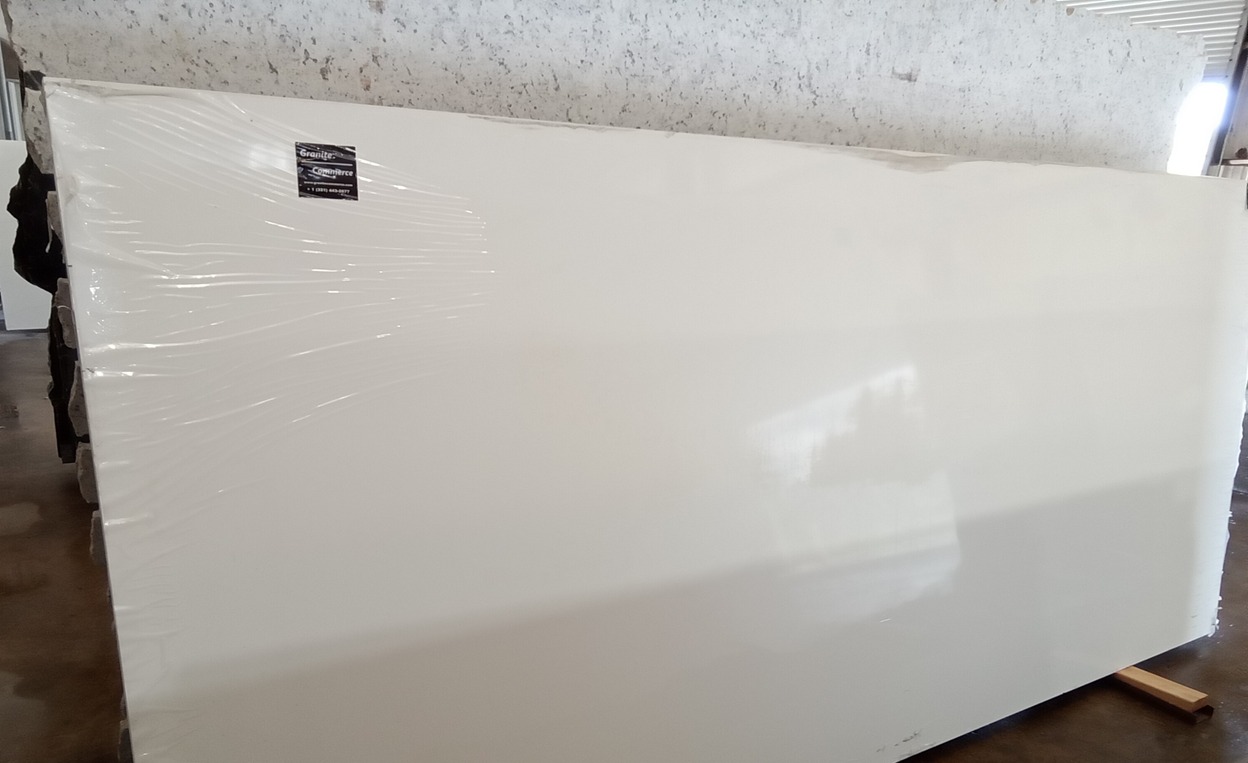 Super White Quartz Jumbo slab sample